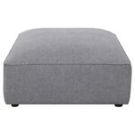 Jennifer square upholstered ottoman grey 551596 by coaster furniture Benches and Ottomans Mobilia Cleopatra 24 Jennifer square upholstered ottoman grey 551596 by coaster furniture 24