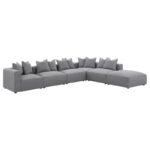 Jennifer square upholstered ottoman grey 551596 by coaster furniture Benches and Ottomans Mobilia Cleopatra 27 Jennifer square upholstered ottoman grey 551596 by coaster furniture 27