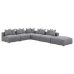 Jennifer square upholstered ottoman grey 551596 by coaster furniture Benches and Ottomans Mobilia Cleopatra 28 Jennifer square upholstered ottoman grey 551596 by coaster furniture 28