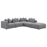 Jennifer square upholstered ottoman grey 551596 by coaster furniture Benches and Ottomans Mobilia Cleopatra 29 Jennifer square upholstered ottoman grey 551596 by coaster furniture 29