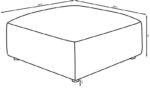 Jennifer square upholstered ottoman grey 551596 by coaster furniture Benches and Ottomans Mobilia Cleopatra 30 Jennifer square upholstered ottoman grey 551596 by coaster furniture 30