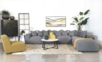 Jennifer square upholstered ottoman grey 551596 by coaster furniture Benches and Ottomans Mobilia Cleopatra 32 Jennifer square upholstered ottoman grey 551596 by coaster furniture 32
