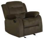Rodman Upholstered Glider Recliner Chocolate 601883 by Coaster Furniture 17