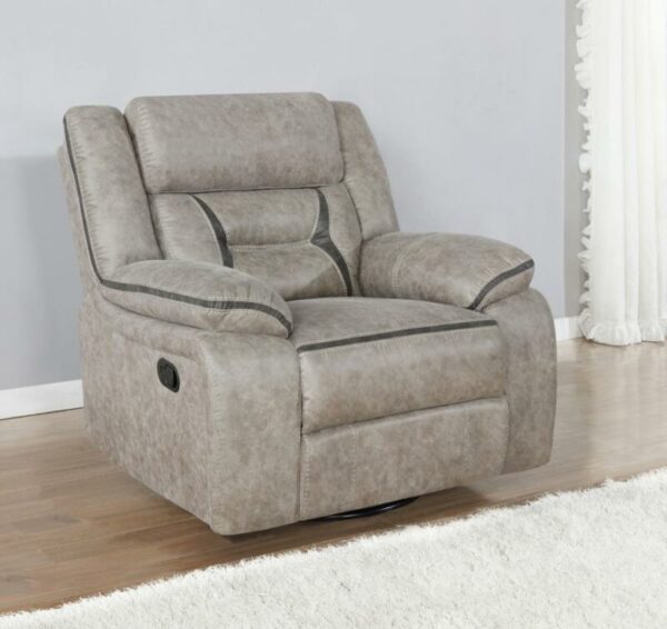 Greer Upholstered Tufted Back Glider Recliner 651353 by Coaster Furniture 10