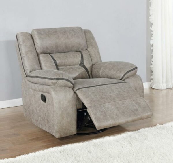 Greer Upholstered Tufted Back Glider Recliner 651353 by Coaster Furniture 11