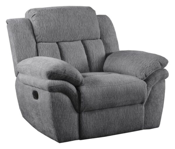 Bahrain Upholstered Power Glider Recliner Charcoal 609543P by Coaster Furniture 17