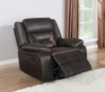 Greer Upholstered Tufted Back Glider Recliner 651356 by Coaster Furniture 16