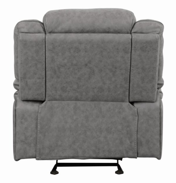 Higgins Overstuffed Upholstered Glider Recliner Grey 602263 by Coaster Furniture 13