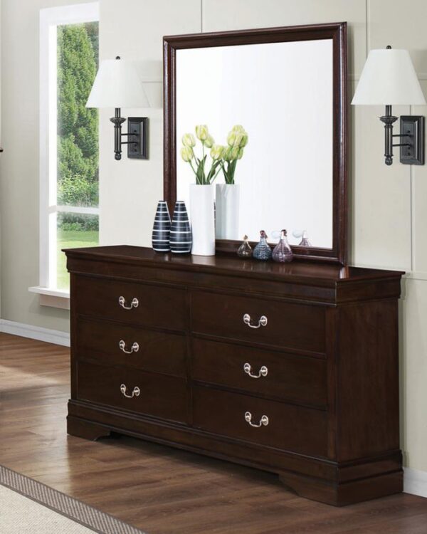 Louis Philippe Square Mirror Cappuccino 202414 by Coaster Furniture. 8