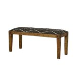 Serene Rectangular Upholstered Bench Natural and Navy 910177 by Coaster Furniture 15