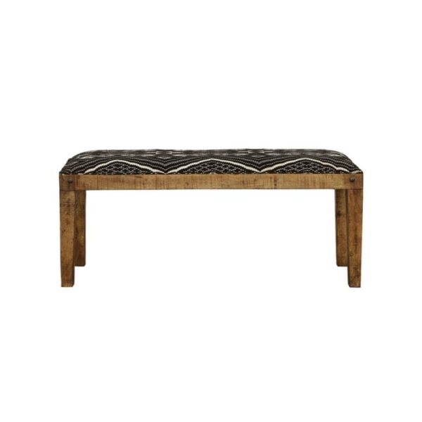 Serene Rectangular Upholstered Bench Natural and Navy 910177 by Coaster Furniture 11