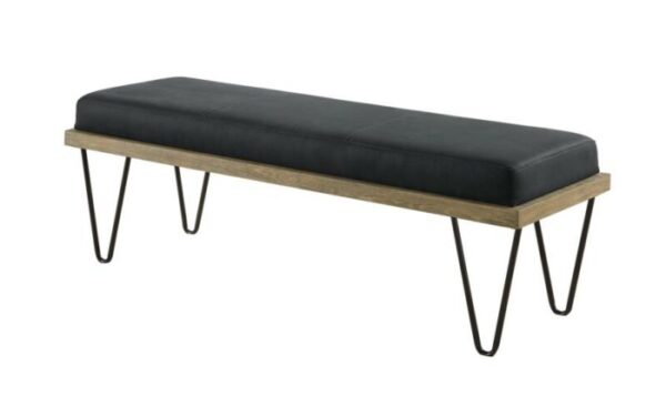 Chad Upholstered Bench with Hairpin Legs Dark Blue 501837 by Coaster Furniture 8