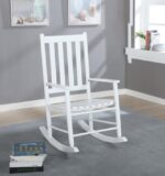 Slat Back Wooden Rocking Chair White 609455 by Coaster Furniture Rocking Chairs Mobilia Cleopatra 7 Slat Back Wooden Rocking Chair White 609455 by Coaster Furniture 7