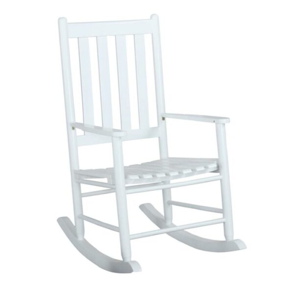 Slat Back Wooden Rocking Chair White 609455 by Coaster Furniture 6