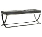 Rectangle Upholstered Tufted Bench Black 501156 by Coaster Furniture 10