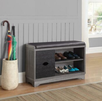 Aylin 2-drawer Storage Bench Medium Brown and Black 950921 by Coaster Furniture