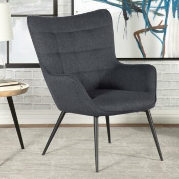 Upholstered Flared Arms Accent Chair with Grid Tufted 909466 by Coaster Furniture