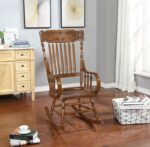 Windsor Back Rocking Chair Warm Brown 600175 by Coaster Furniture Accent Chairs Mobilia Cleopatra 11 Windsor Back Rocking Chair Warm Brown 600175 by Coaster Furniture 11