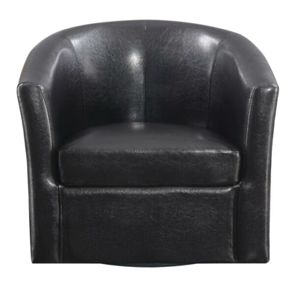 Upholstery Sloped Arm Accent Swivel Chair Dark Brown 902098 by Coaster Furniture 12