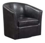 Upholstery Sloped Arm Accent Swivel Chair Dark Brown 902098 by Coaster Furniture 21