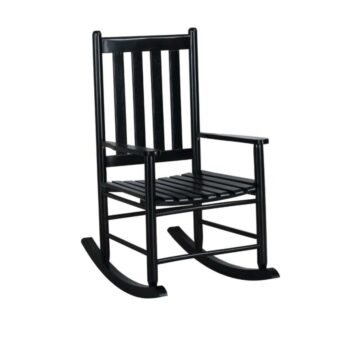 Slat Back Wooden Rocking Chair Black 609456 by Coaster Furniture