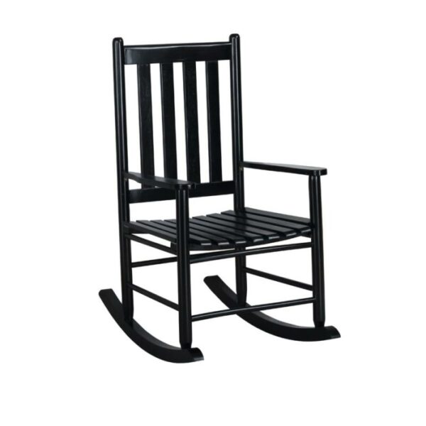 Slat Back Wooden Rocking Chair Black 609456 by Coaster Furniture 4
