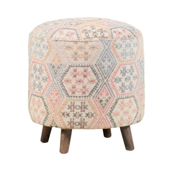 Ikat Pattern Round Accent Stool Multi-color 915150 by Coaster Furniture 8