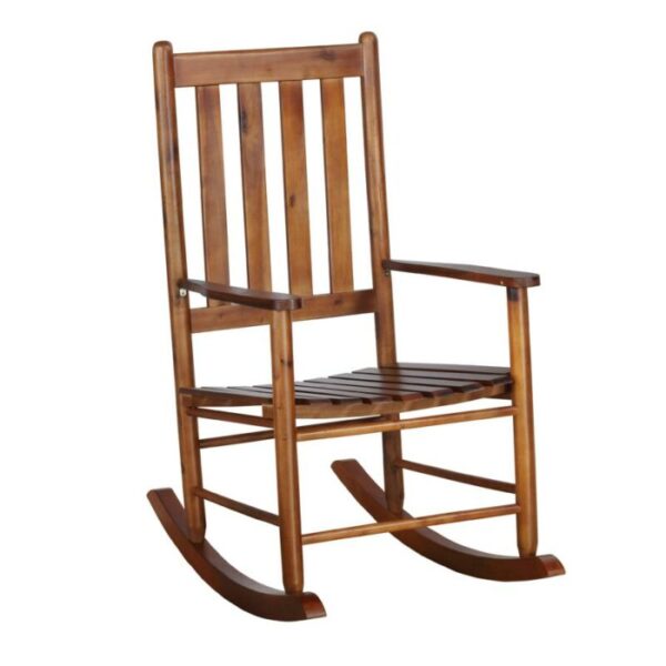 Slat Back Wooden Rocking Chair Golden Brown 609457 by Coaster Furniture 6