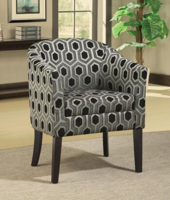 Hexagon Patterned Accent Chair Gray and Black 900435 by Coaster Furniture 6