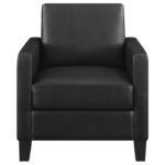 Julio Upholstered Accent Chair with Track Arms Black 909478 by Coaster Furniture Accent Chairs Mobilia Cleopatra 25 Julio Upholstered Accent Chair with Track Arms Black 909478 by Coaster Furniture 25