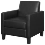 Julio Upholstered Accent Chair with Track Arms Black 909478 by Coaster Furniture Accent Chairs Mobilia Cleopatra 26 Julio Upholstered Accent Chair with Track Arms Black 909478 by Coaster Furniture 26