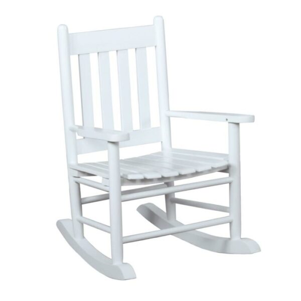 Slat Back Youth Rocking Chair White 609450 by Coaster Furniture 6