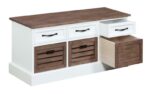 3-drawer Storage Bench Weathered Brown and White 911196 by Coaster Furniture 25