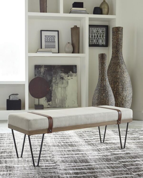 Upholstered Bench Beige and Black 910258 by Coaster Furniture 12