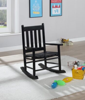 Slat Back Youth Rocking Chair Black 609451 by Coaster Furniture