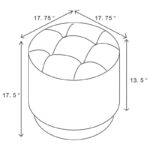Round upholstered ottoman black 500556 by coaster furniture 13