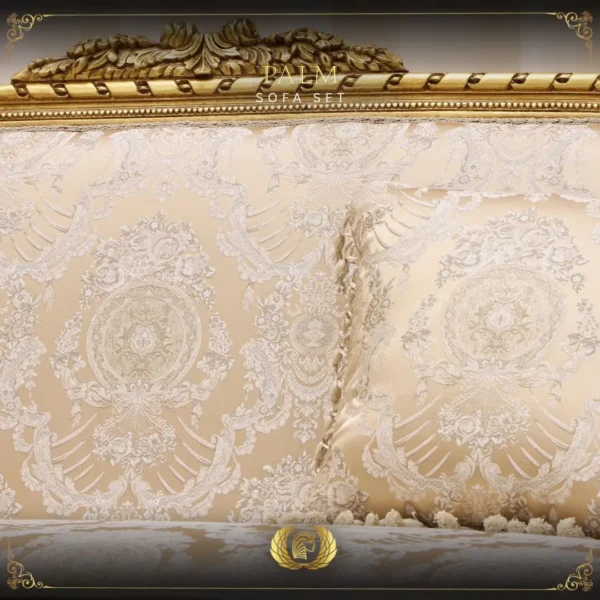 Handmade Palm Gold Sofa - Image 4