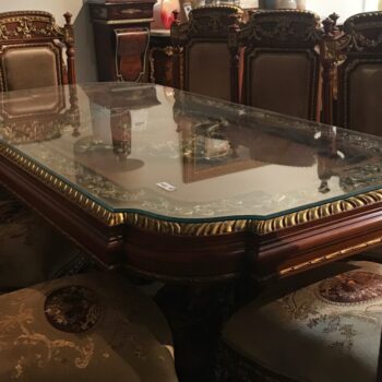 Handmade Brown Wood Dining Table