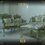 4PCS Handmade Champagne Amora Green Olive Sofa Set 14