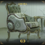 Handmade Champagne Amora Green Olive Chair 14
