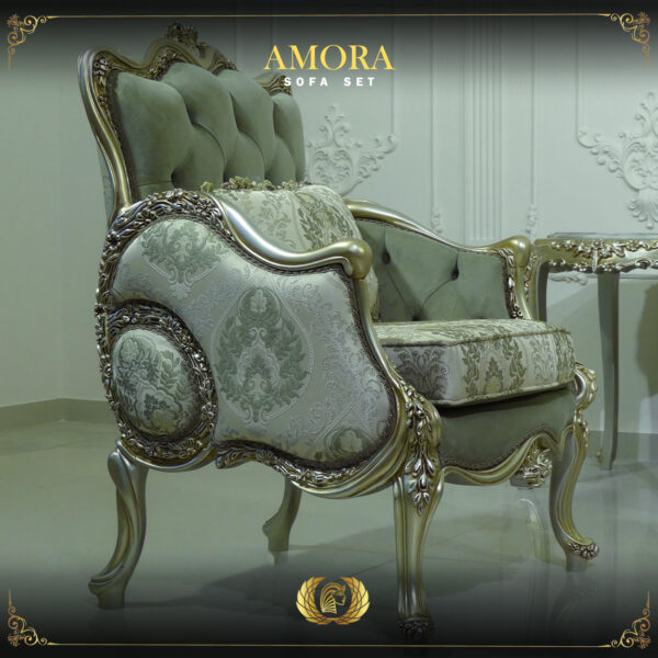 Handmade Champagne Amora Green Olive Chair 9