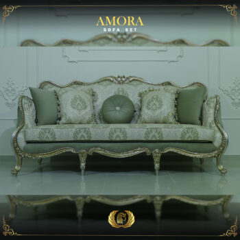 Handmade Champagne Amora Green Olive Sofa