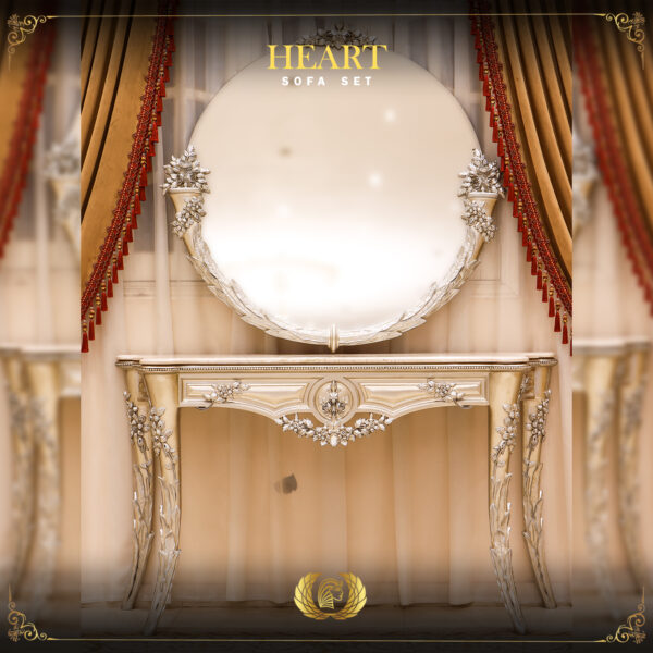 Handmade Heart Console Table & Mirror 5