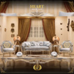 5PCS Handmade Heart Sky Blue Sofa Set 12