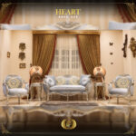 5PCS Handmade Heart Sky Blue Sofa Set 13