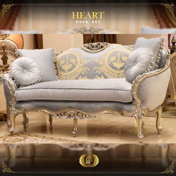 Handmade Heart Sky Blue Loveseat 6