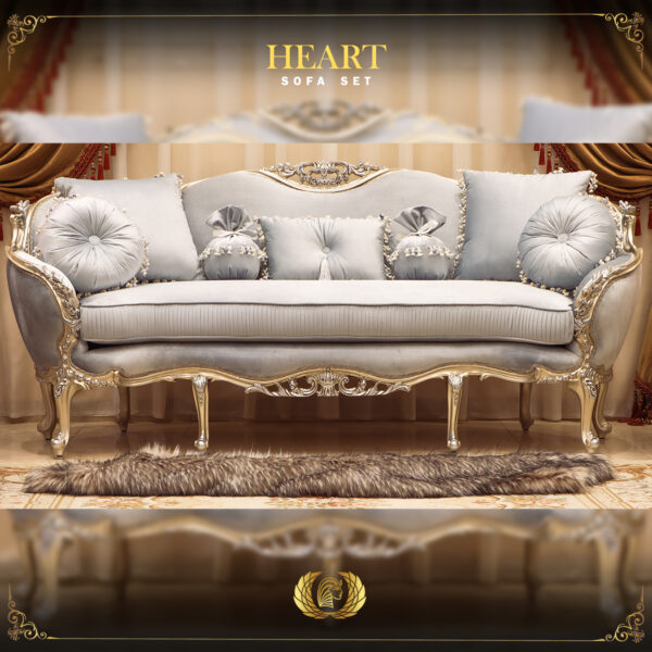 Handmade Heart Sky Blue Sofa 7