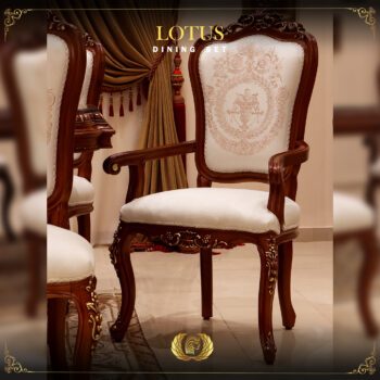 Handmade Lotus Brown Arm Chair
