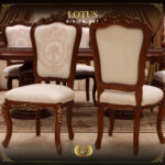 9PCS Handmade Lotus Brown Dining set 16