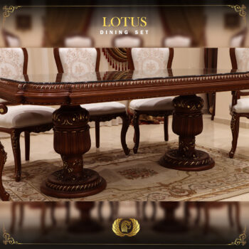 Handmade Lotus Brown Dinning Table